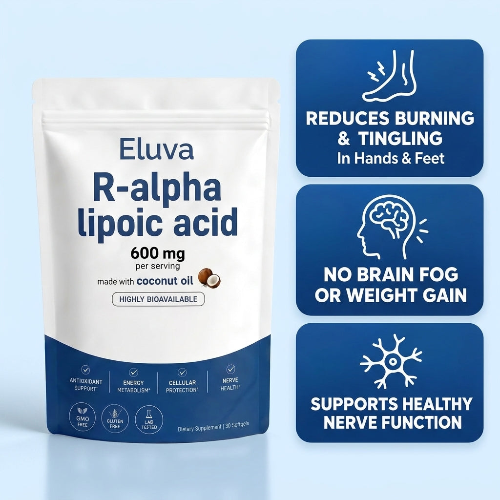 Eluva R-Alpha Lipoic Acid 600mg Softgels